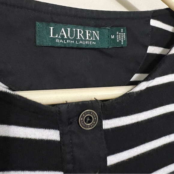 LRL Striped 3/4 Sleeves Top M - Picture 4 of 8